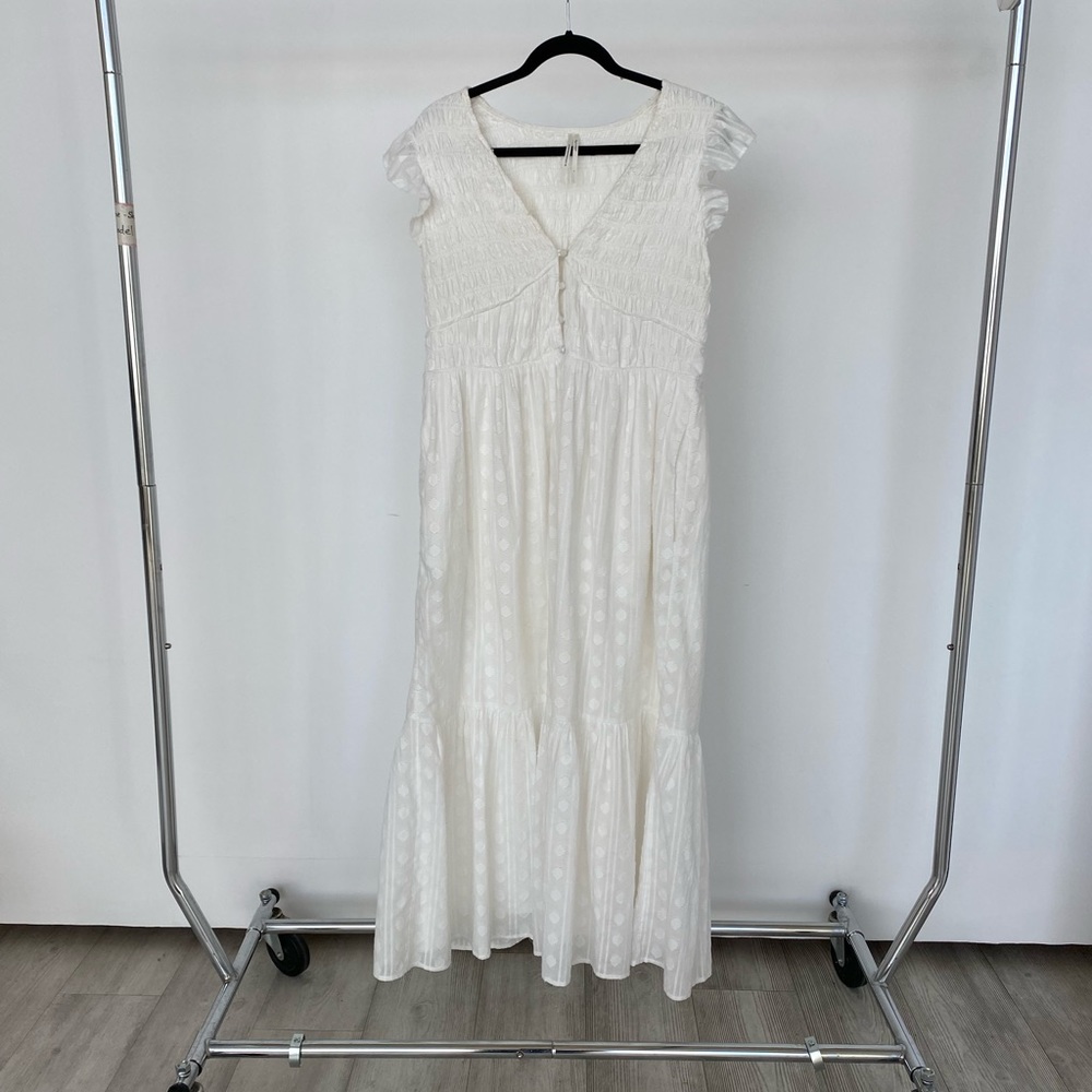 Anthropologie White Garden dress